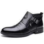 Maverick Double-Zip Leather Ankle Boots