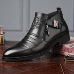 Maverick Double-Zip Leather Ankle Boots