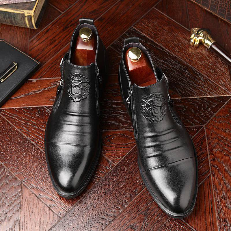 Maverick Double-Zip Leather Ankle Boots